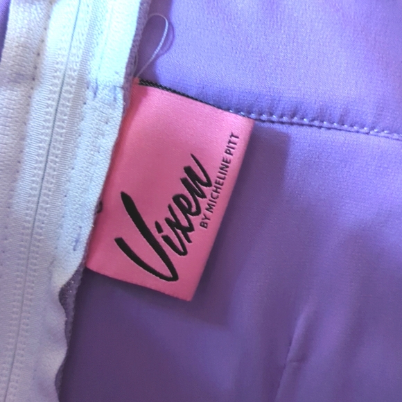 VAMP TOP IN LILAC LUREX - Picture 4 of 5